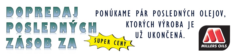 VYPREDAJ MILLERS OILS